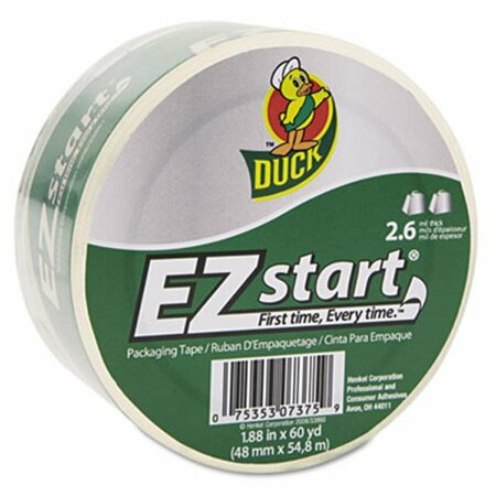 DUCK BRAND EZ Start Carton Sealing Tape- 1.88quot; x 60 yards- 3quot; Core- Clear DU30671